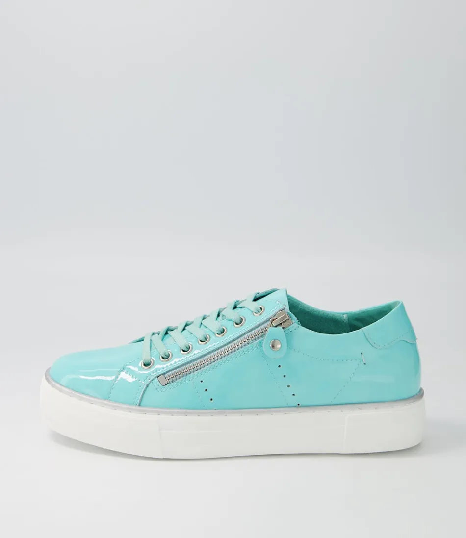 Women DJANGO & JULIETTE Sneakers<Froggy Light Aqua Patent Leather Sneakers