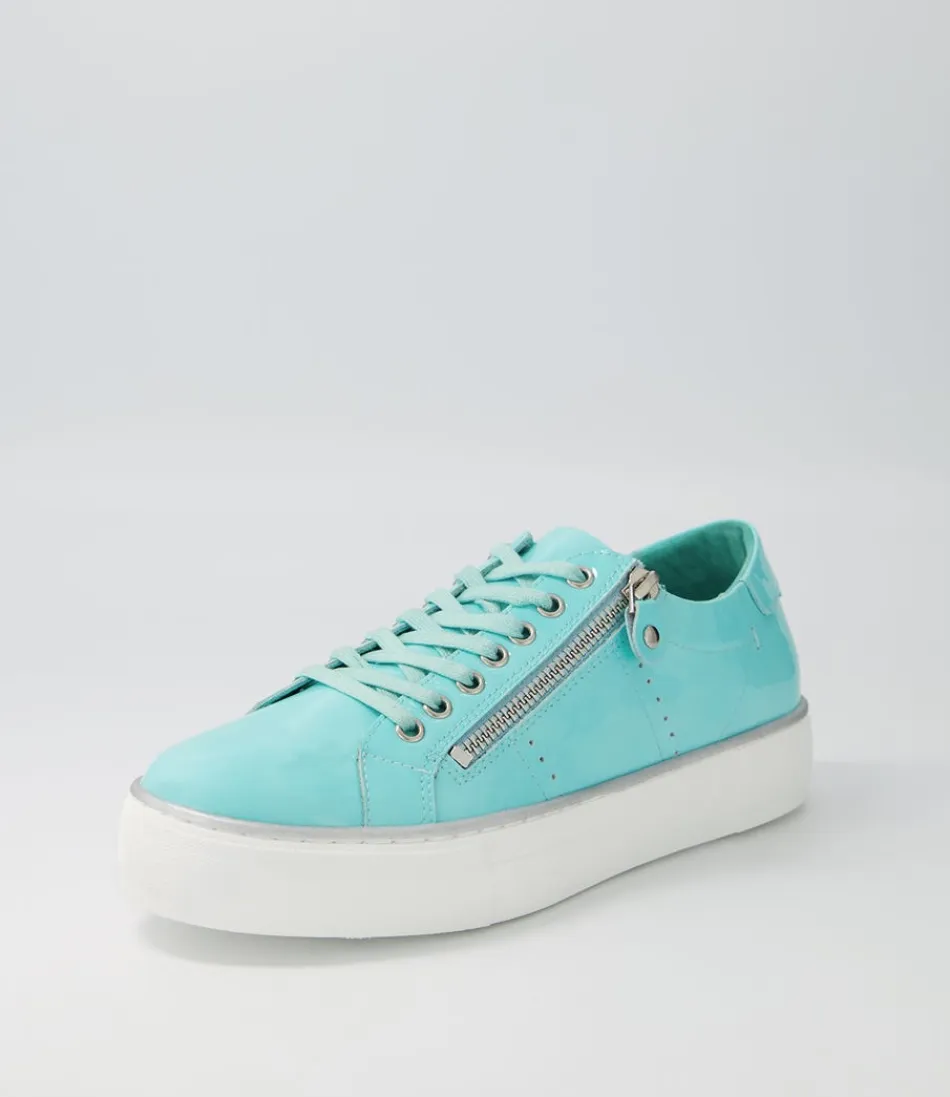 Women DJANGO & JULIETTE Sneakers<Froggy Light Aqua Patent Leather Sneakers