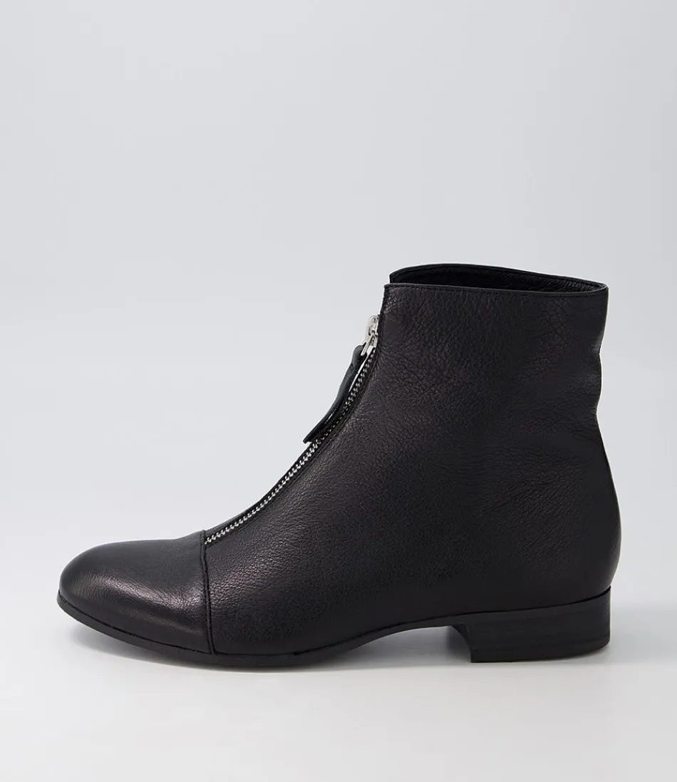 Women DJANGO & JULIETTE Boots<Funda Black Leather Ankle Boots