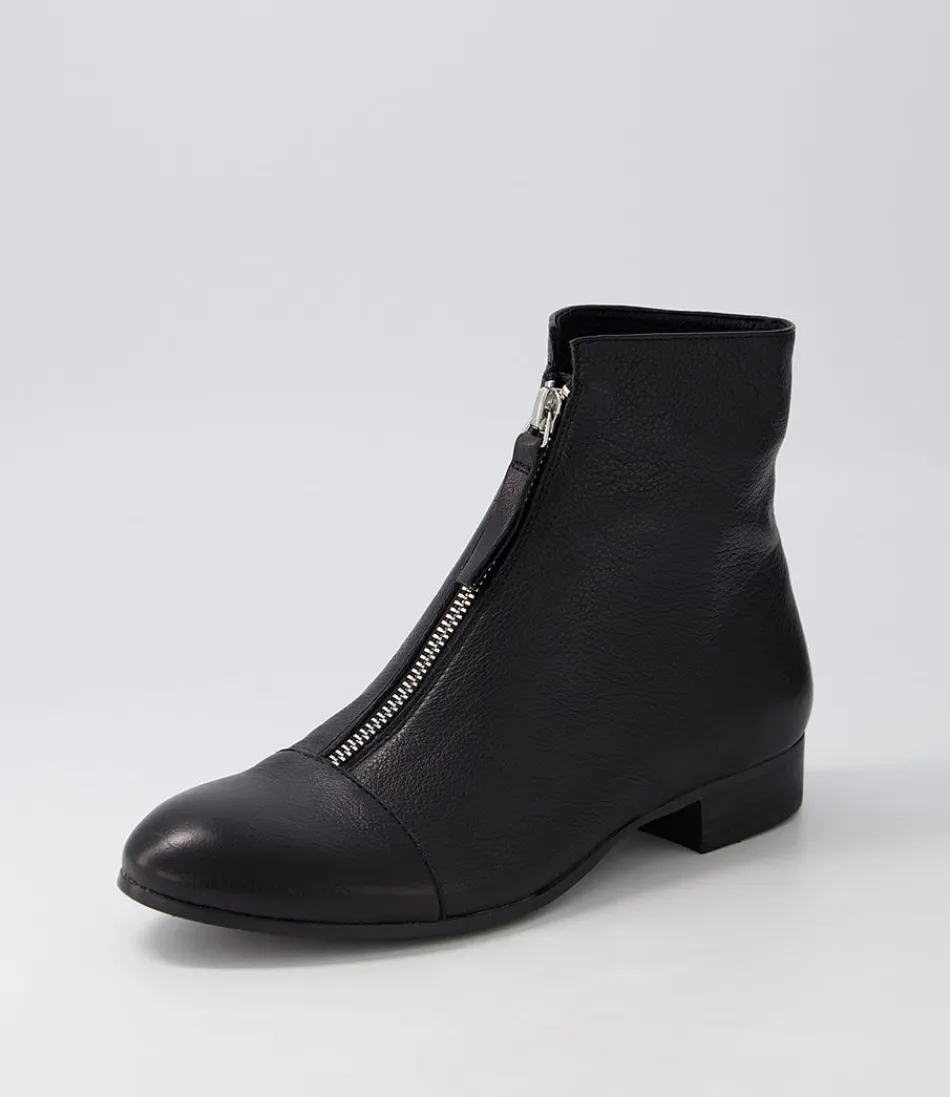 Women DJANGO & JULIETTE Boots<Funda Black Leather Ankle Boots