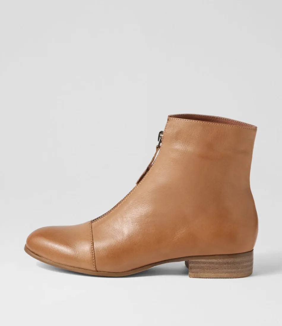 Women DJANGO & JULIETTE Boots<Funda Cognac Leather Ankle Boots