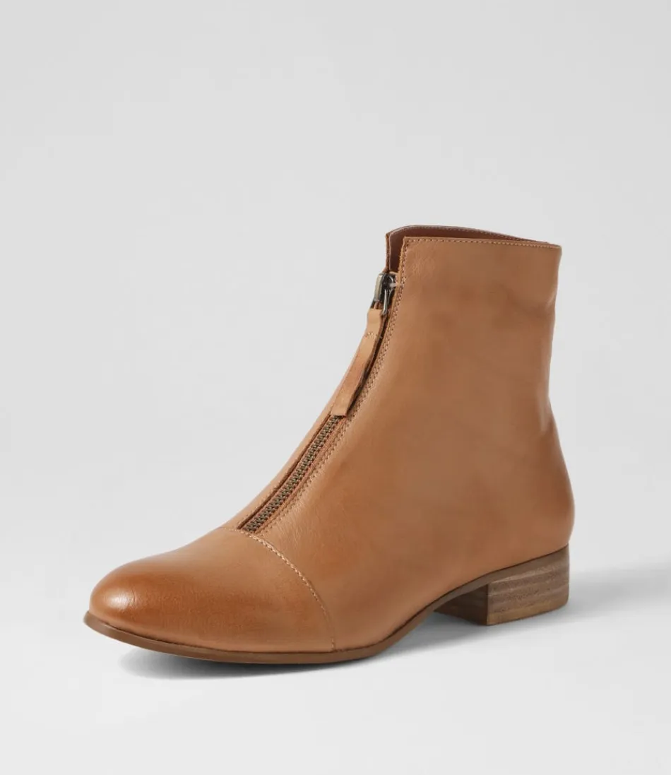 Women DJANGO & JULIETTE Boots<Funda Cognac Leather Ankle Boots