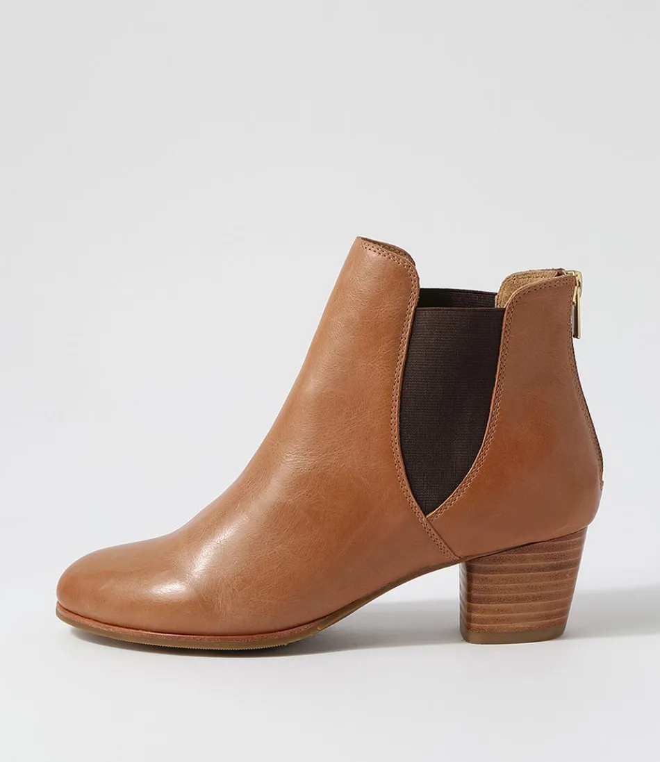 Women ZIERA Boots<Gadore W Tan Leather Chelsea Boots