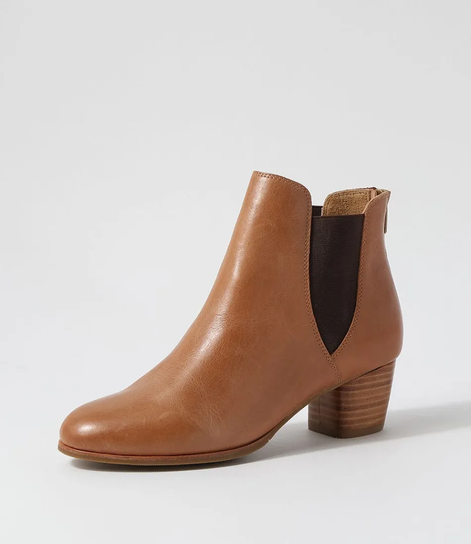 Women ZIERA Boots<Gadore W Tan Leather Chelsea Boots