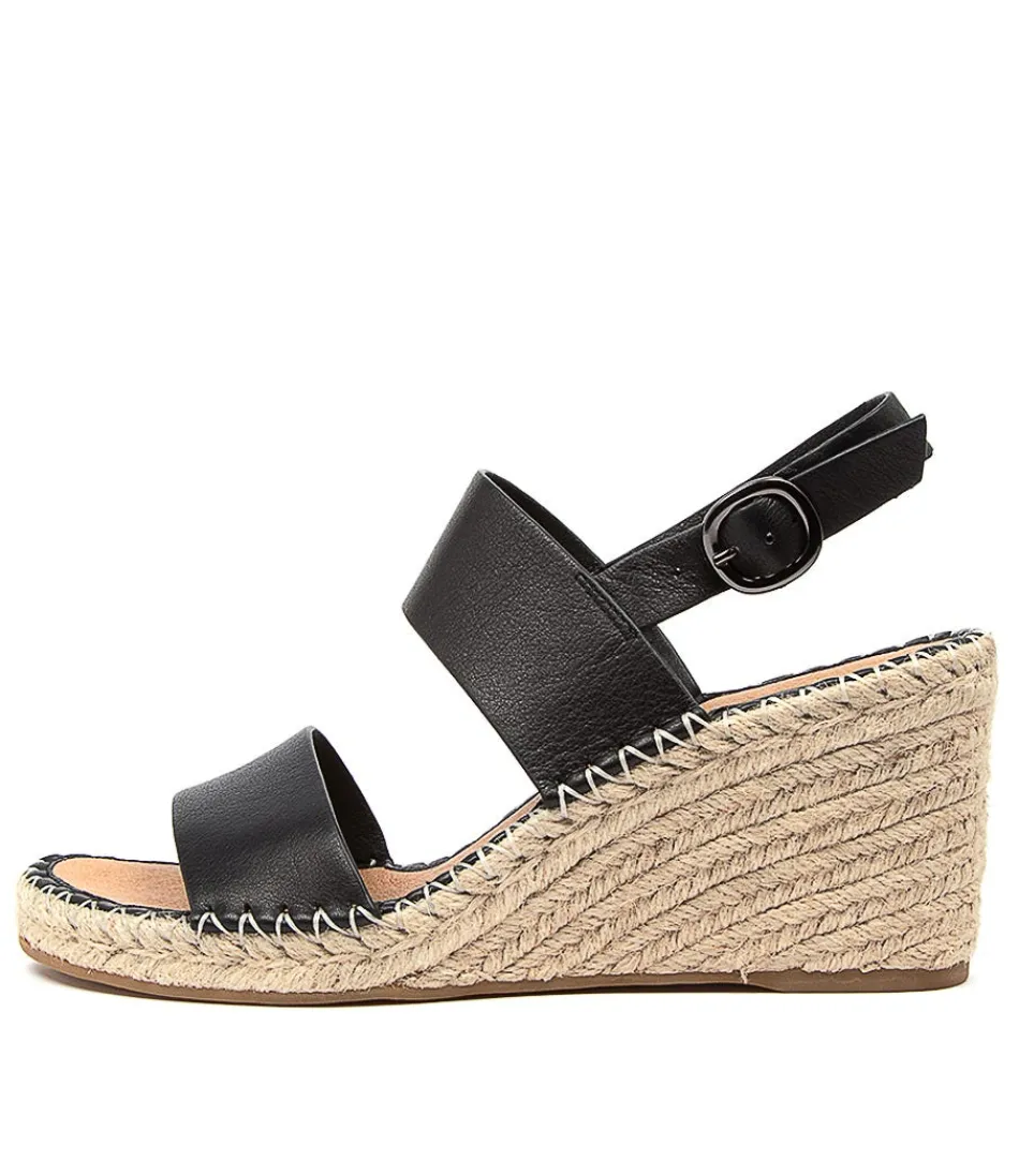 Women TOP END Espadrilles<Gaga Black Leather