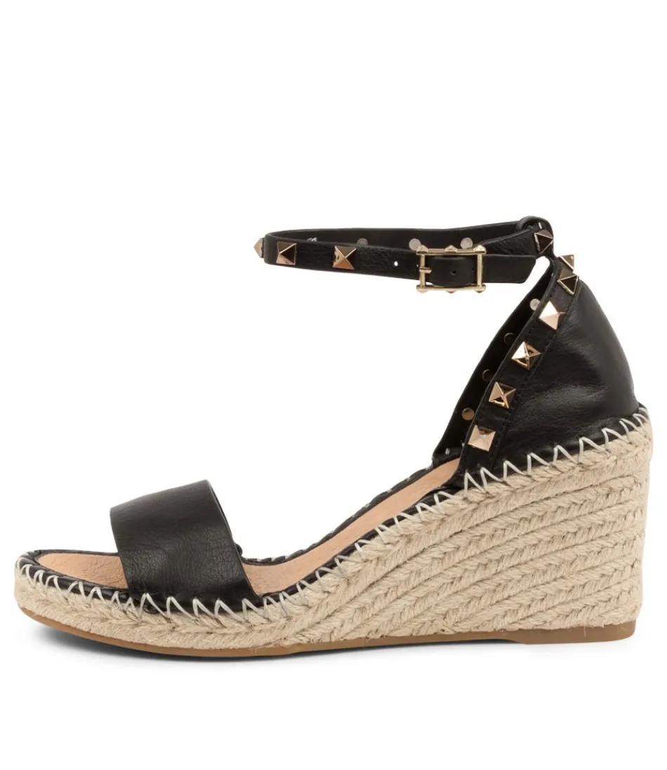 Women TOP END Espadrilles<Gigi Black Leather