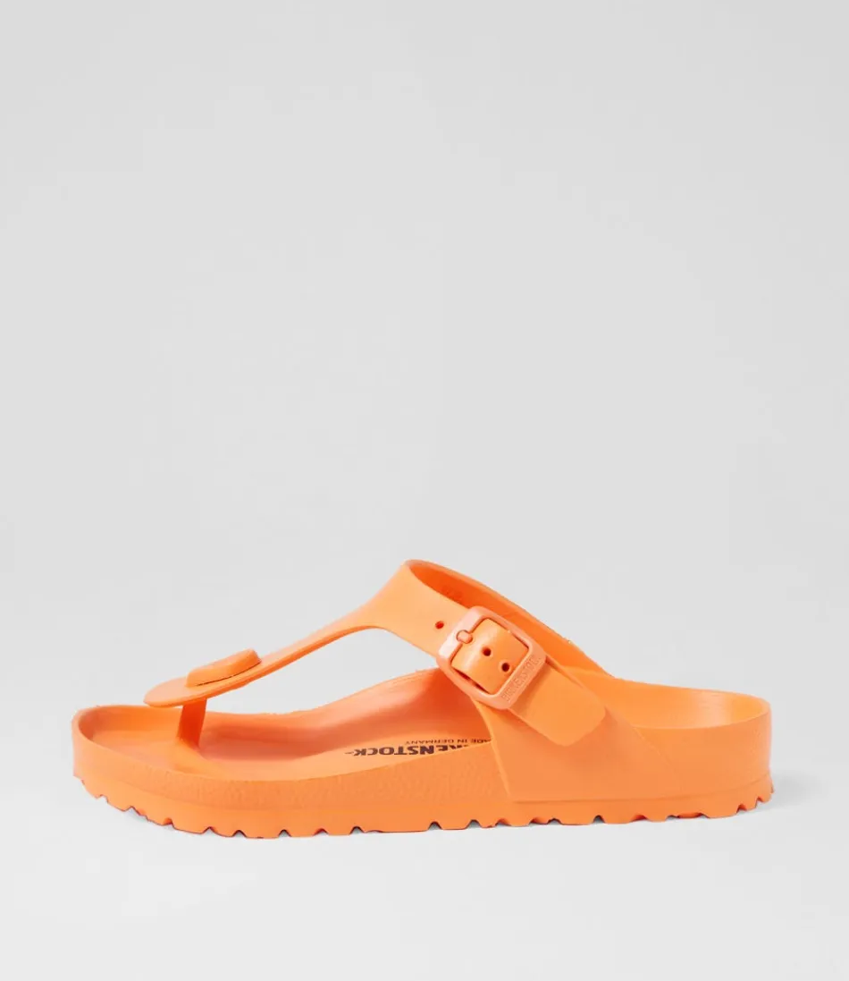 Women BIRKENSTOCK Comfort<Gizeh Eva Papaya Thongs