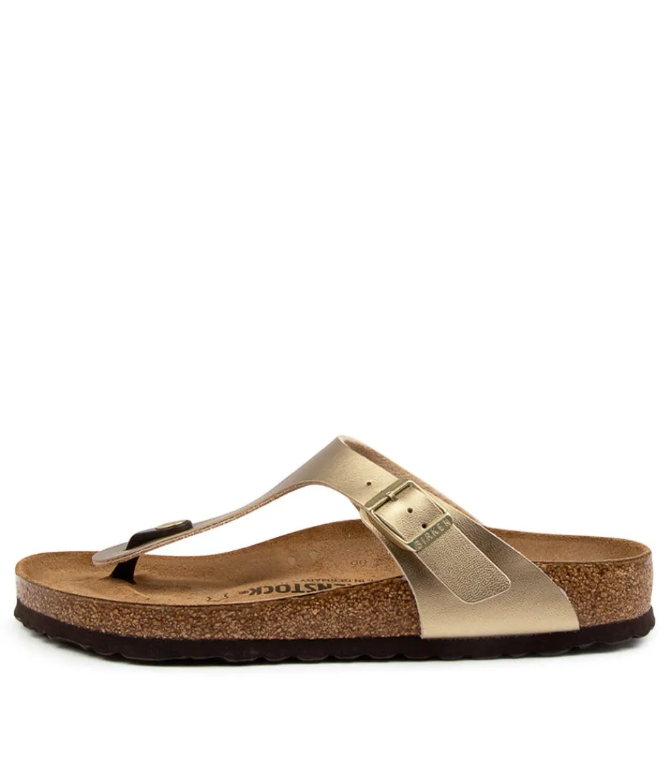 Women BIRKENSTOCK Comfort<Gizeh Metallic Gold