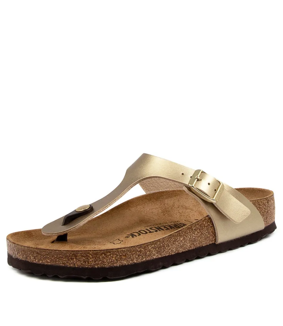 Women BIRKENSTOCK Comfort<Gizeh Metallic Gold