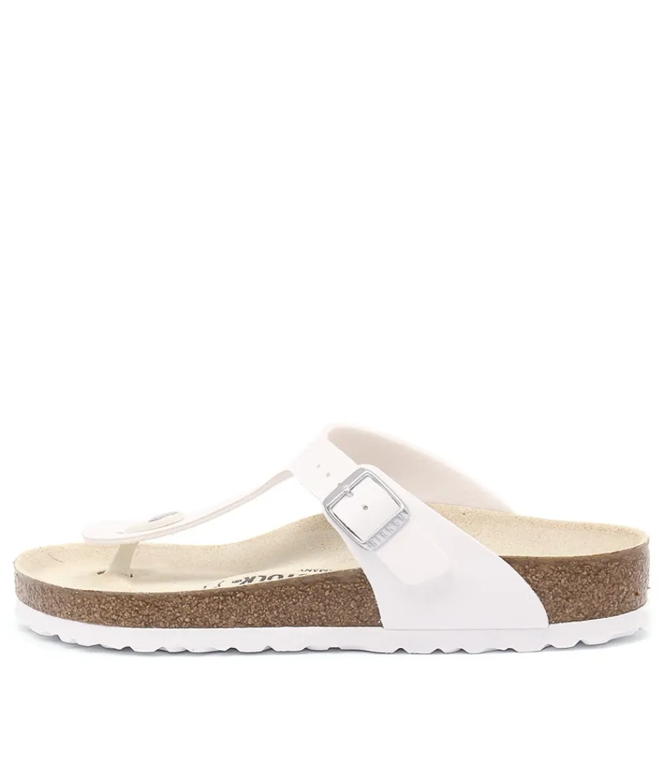 Women BIRKENSTOCK Comfort<Gizeh White Birkoflor