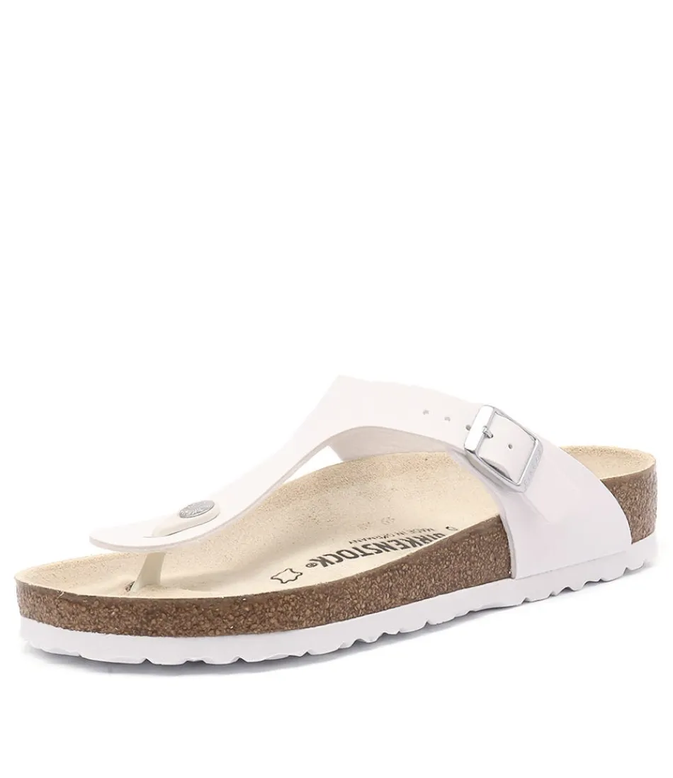 Women BIRKENSTOCK Comfort<Gizeh White Birkoflor