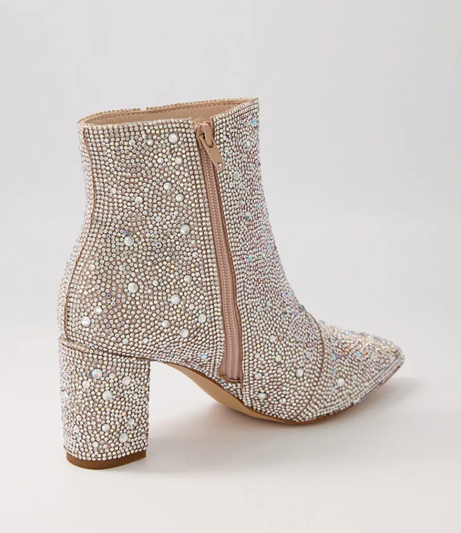 Women DJANGO & JULIETTE Boots<Glister Silver Jewel Fabric Ankle Boots