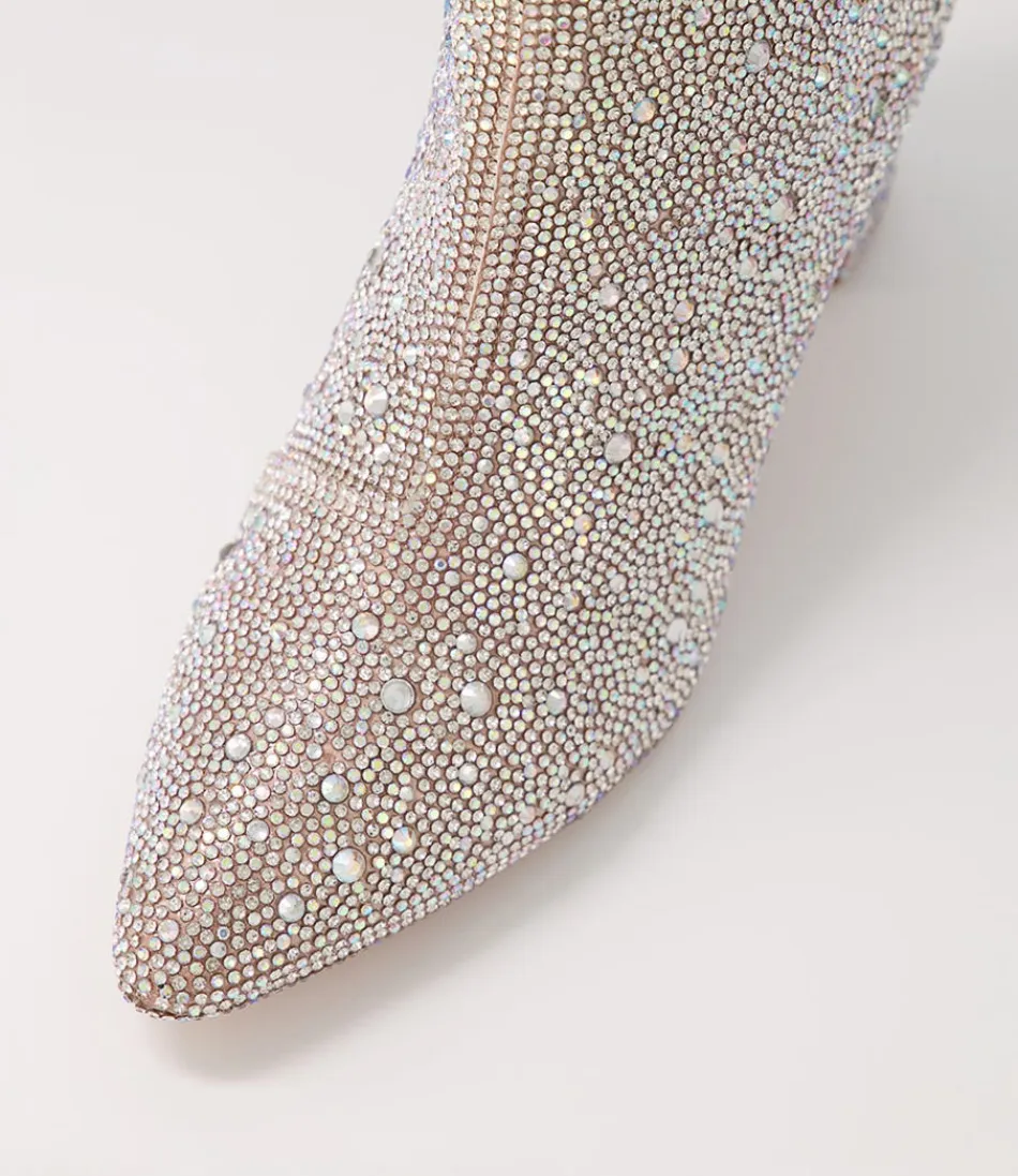Women DJANGO & JULIETTE Boots<Glister Silver Jewel Fabric Ankle Boots