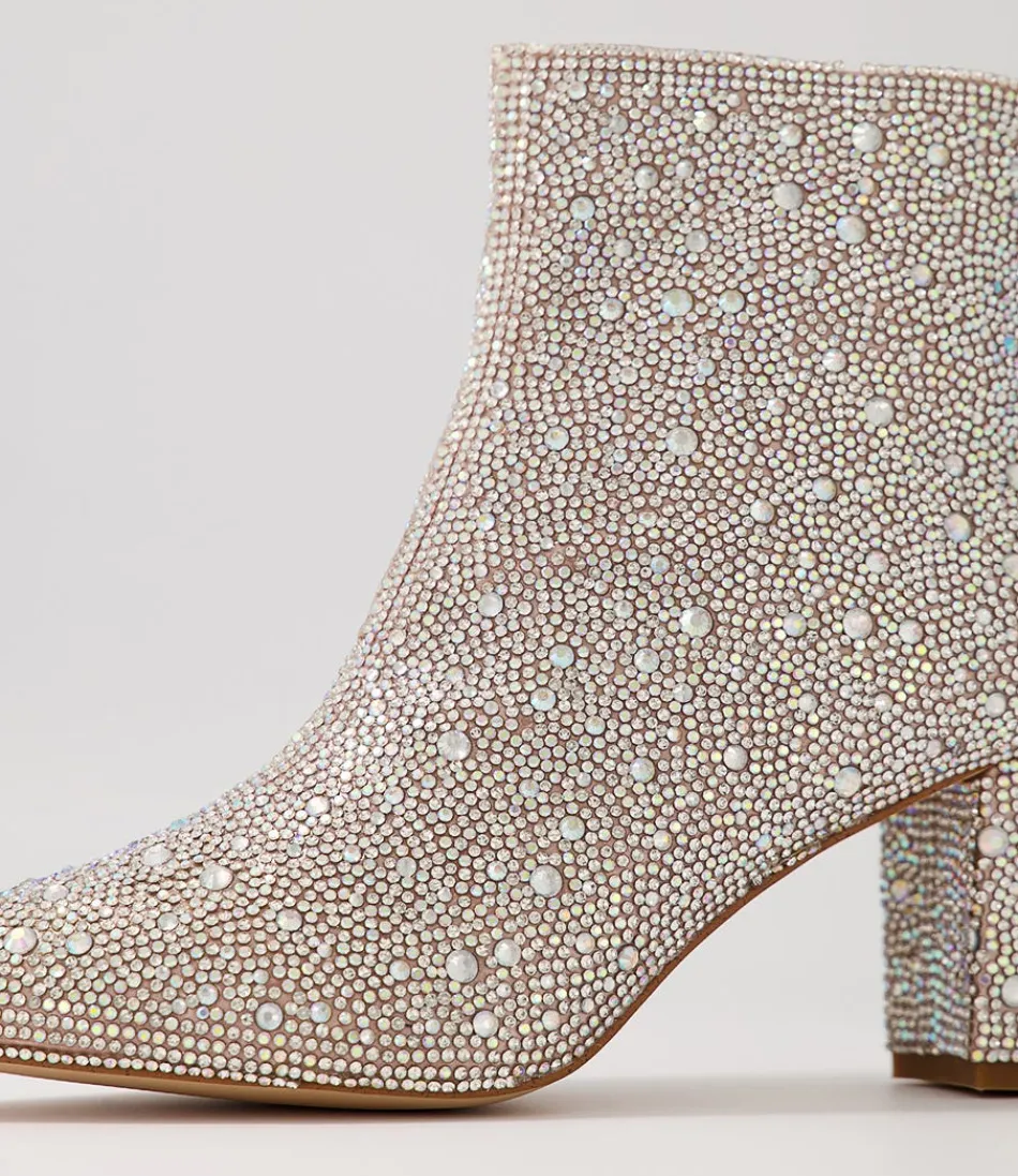 Women DJANGO & JULIETTE Boots<Glister Silver Jewel Fabric Ankle Boots