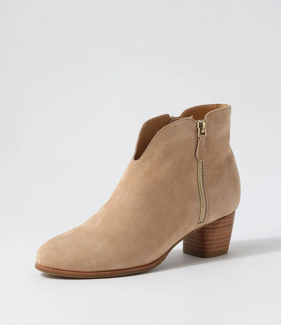 Women ZIERA Boots<Govak W Latte Suede Ankle Boots