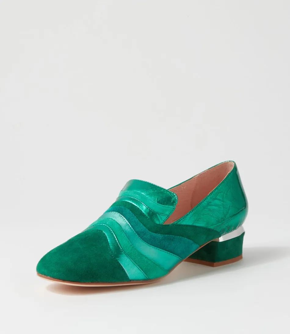 Women DJANGO & JULIETTE Loafers<Gravata Emerald Mix Heels