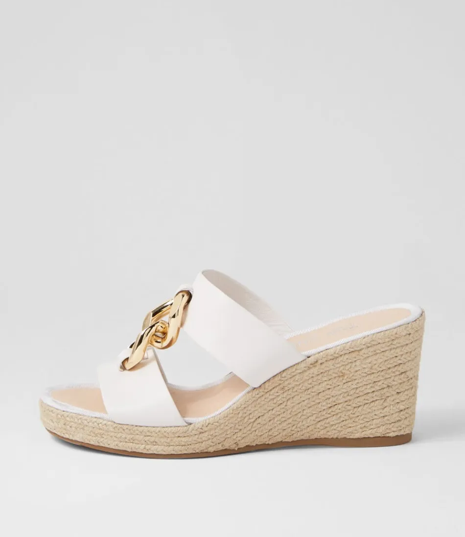 Women TOP END Espadrilles<Greecie White Natural Rope Leather Sandals