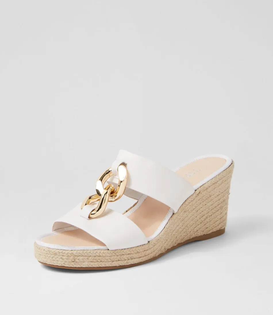 Women TOP END Espadrilles<Greecie White Natural Rope Leather Sandals