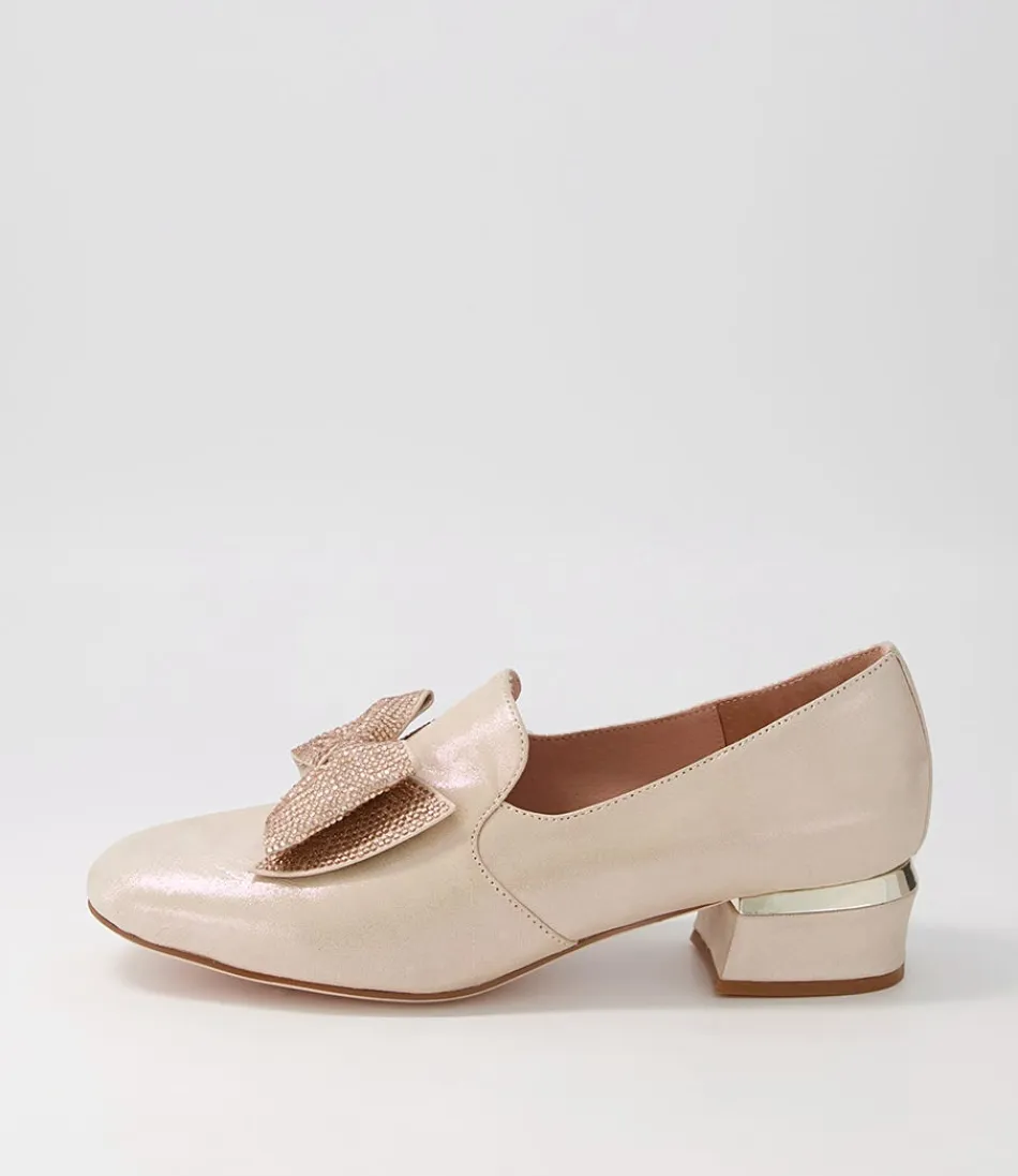 Women DJANGO & JULIETTE Loafers<Grenada Blush Leather Jewels Heels