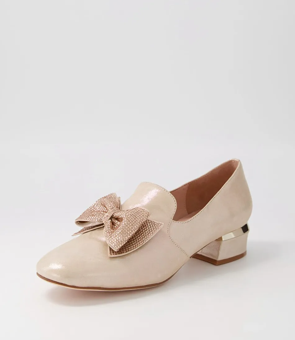 Women DJANGO & JULIETTE Loafers<Grenada Blush Leather Jewels Heels