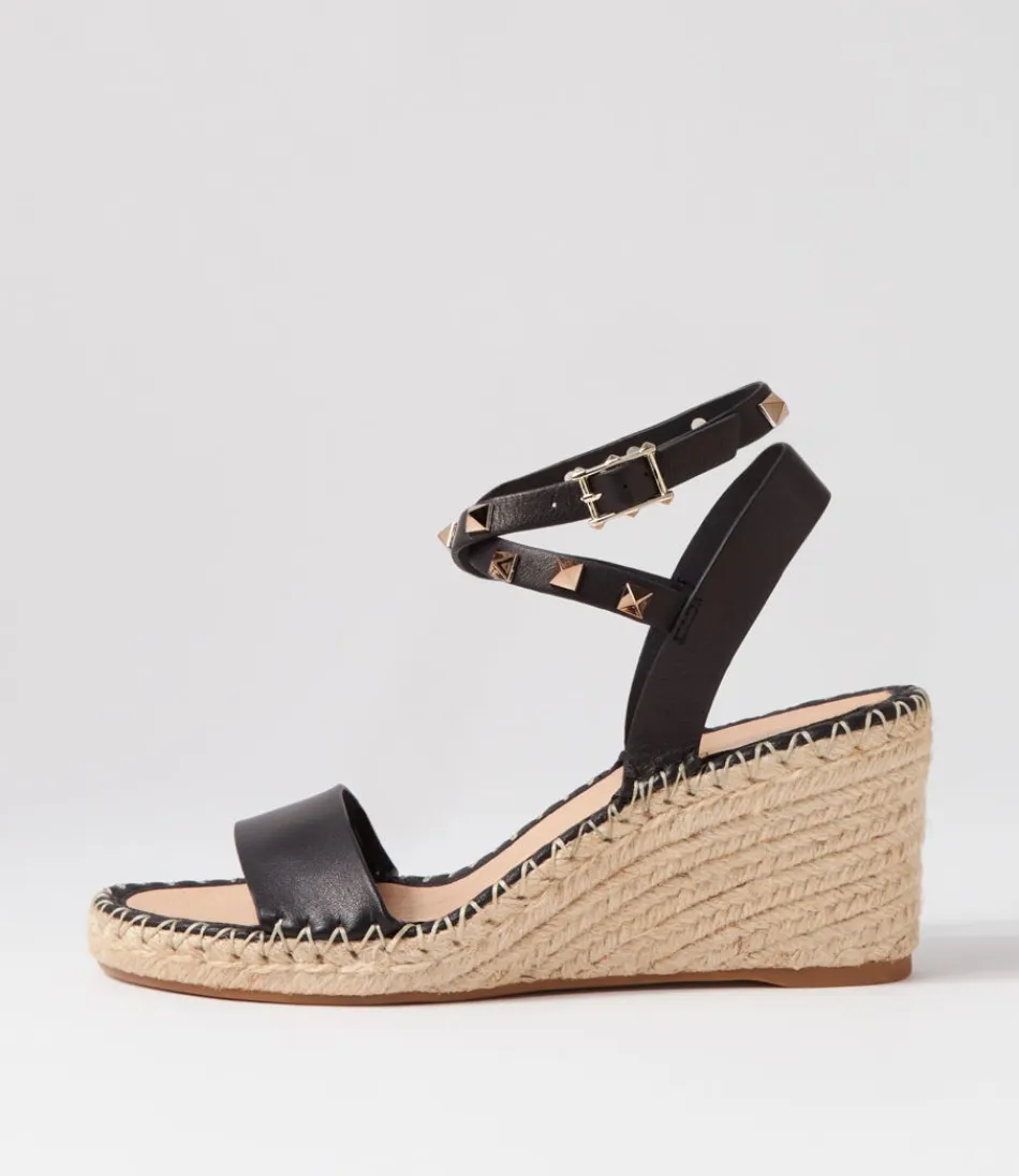 Women TOP END Espadrilles<Guicey Black Leather Espadrilles