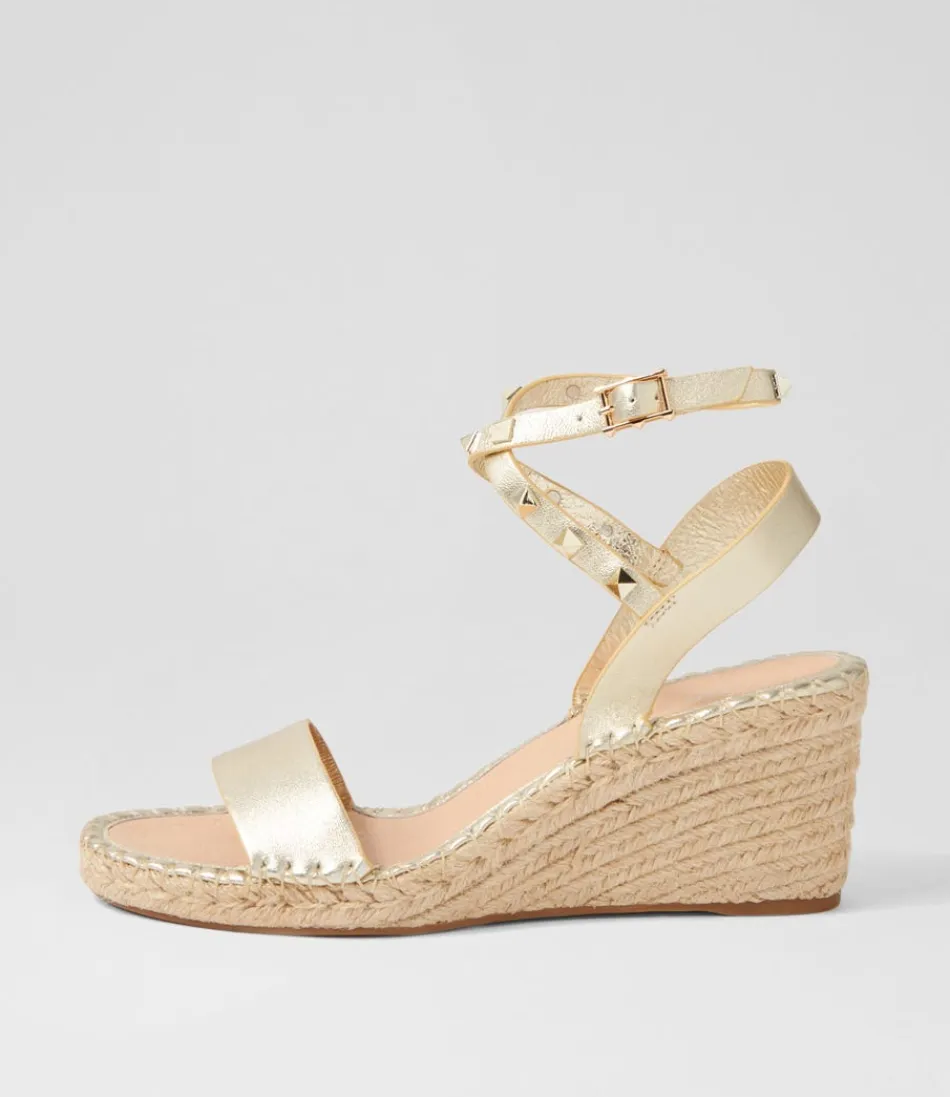 Women TOP END Espadrilles<Guicey Pale Gold Leather Espadrilles