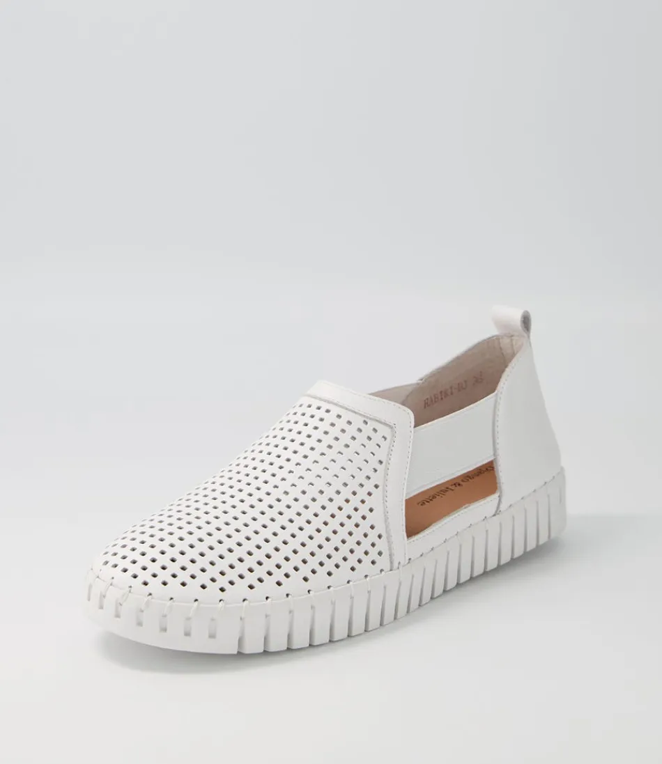 Women DJANGO & JULIETTE Sneakers<Habiki White Leather Sneakers