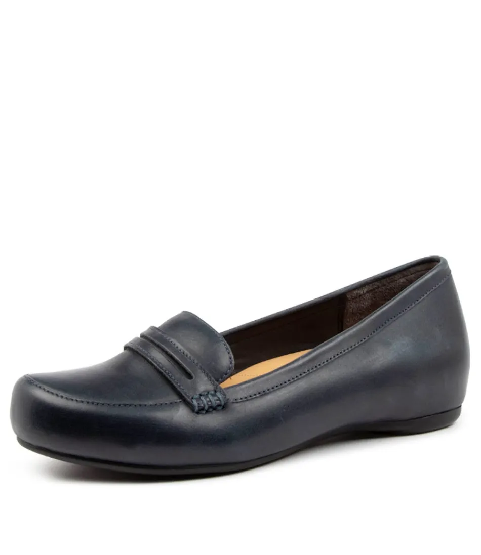 Women ZIERA Loafers<Hadi W Navy Leather