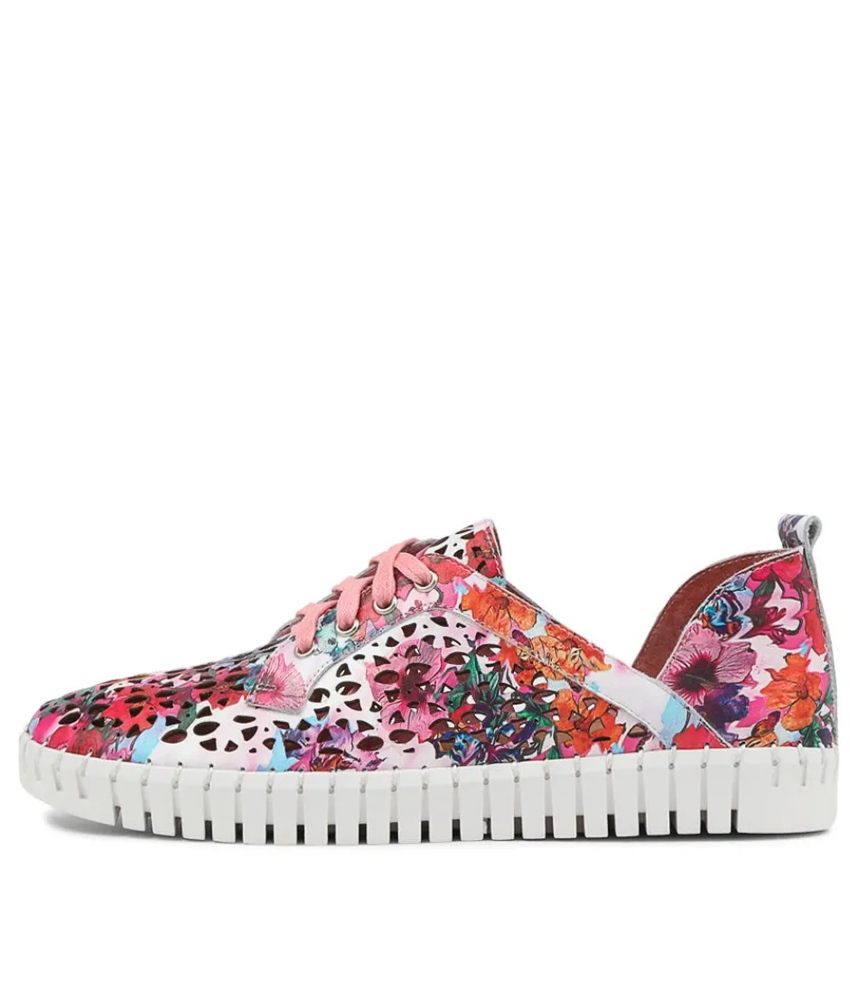 Women DJANGO & JULIETTE Sneakers<Haifa Poppy Print Leather Sneakers Ws