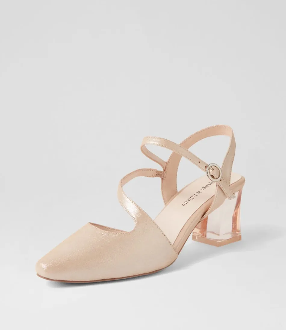 Women DJANGO & JULIETTE Heels<Halian Nude Shimmer Leather Heels