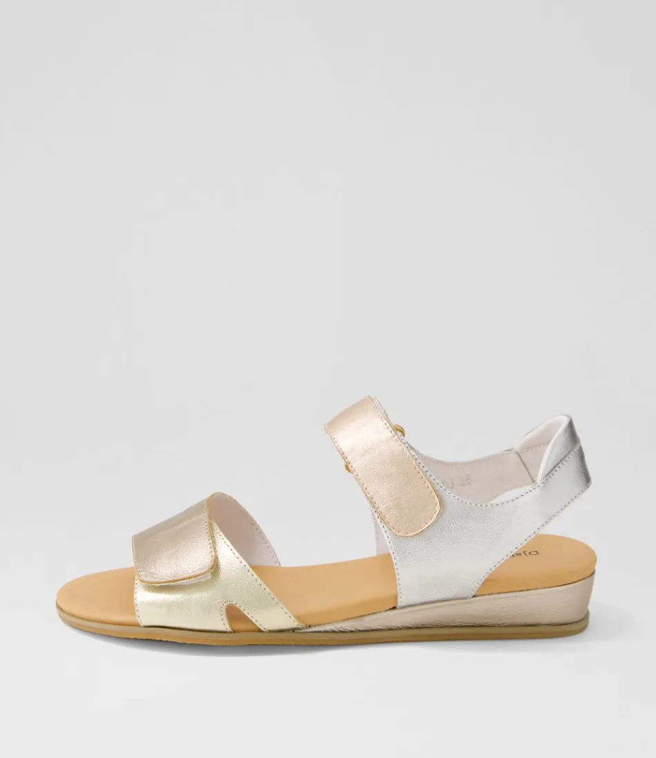 Women DJANGO & JULIETTE Wedges<Halima Champagne Gold Multi Sandals