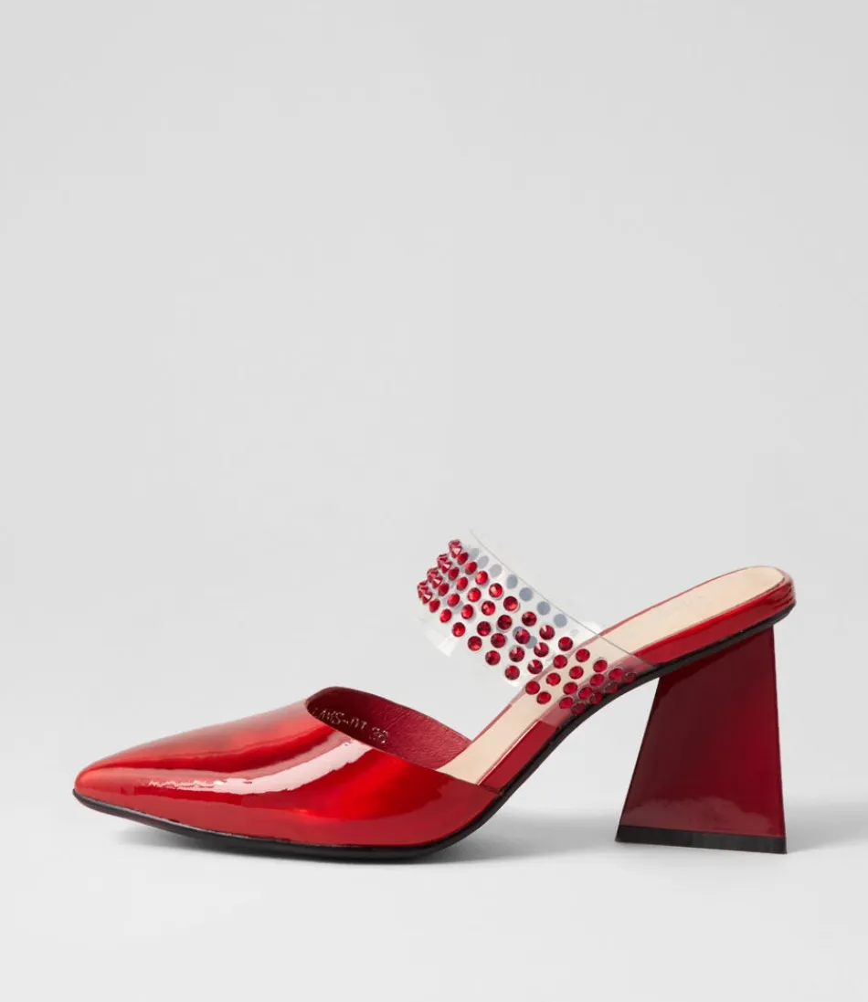 Women DJANGO & JULIETTE Heels<Hallams Red Mirror Patent Heels