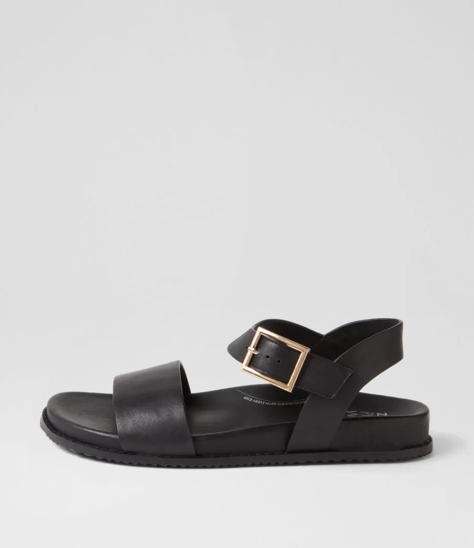 Women ZIERA Sandals<Hammil W Black Leather Sandals