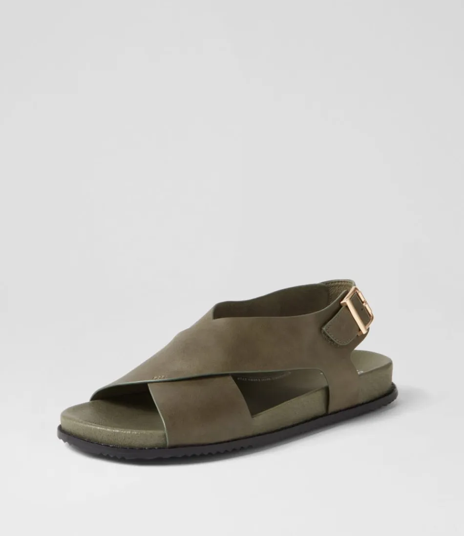 Women ZIERA Sandals<Hanako W Olive Leather Sandals