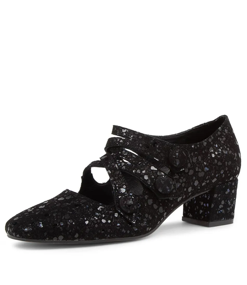 Women DJANGO & JULIETTE Heels<Hannon Dj Black Sparkle Suede