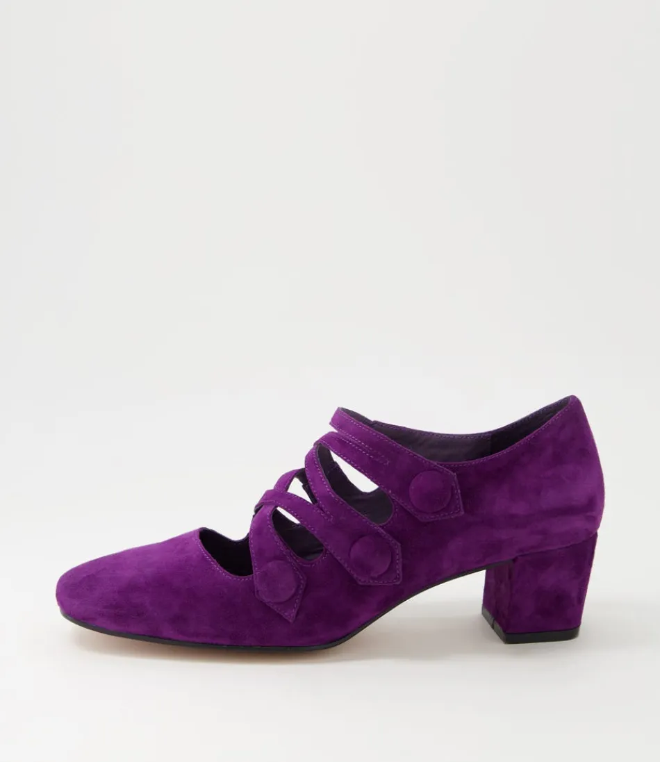 Women DJANGO & JULIETTE Heels<Hannon Purple Suede Heels