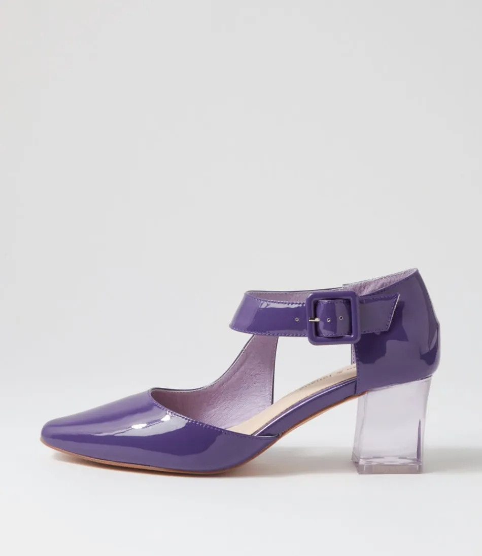 Women DJANGO & JULIETTE Heels<Happie Purple Patent Leather Heels