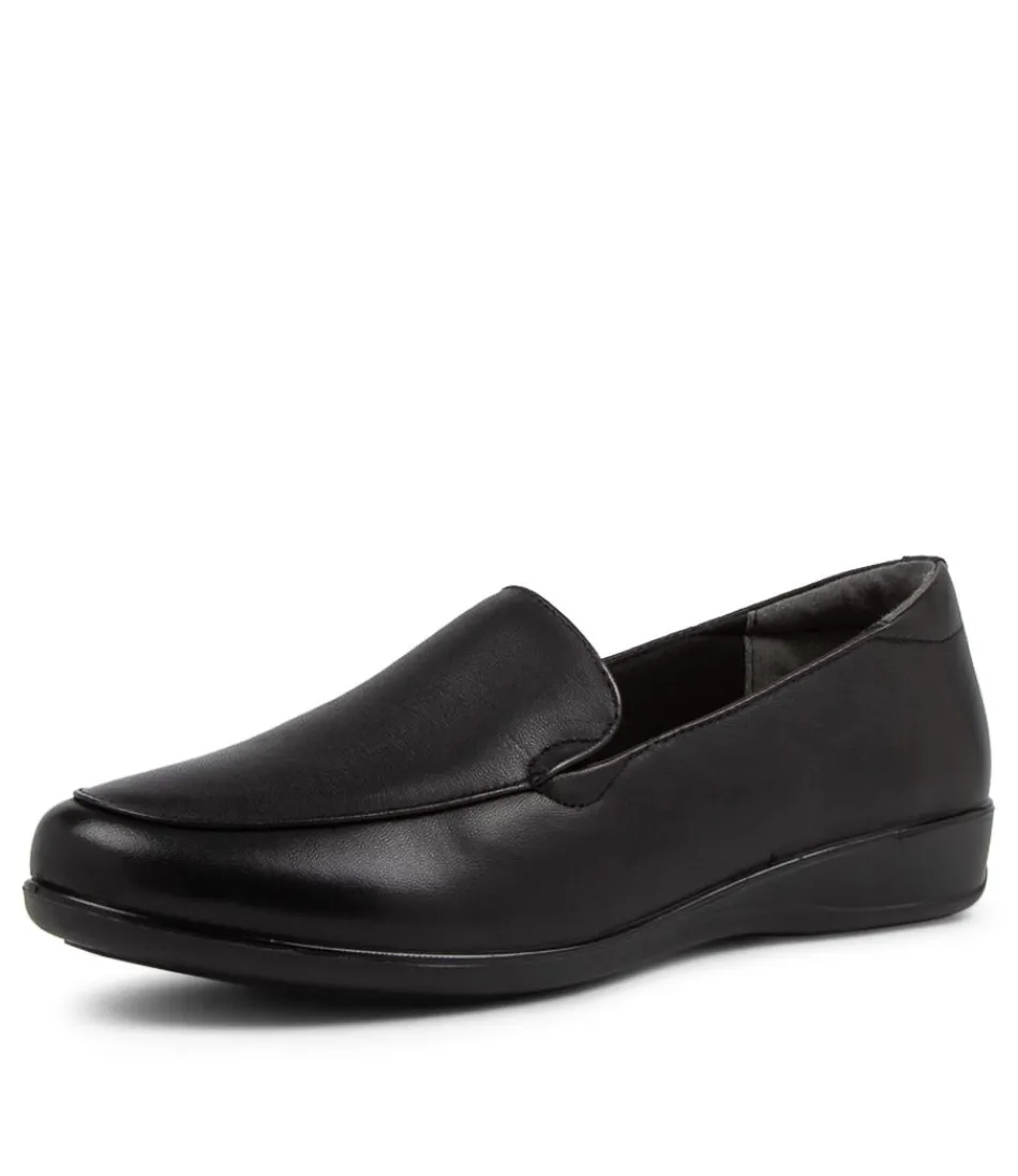 Women SUPERSOFT Loafers<Harding2 Black Leather Slip-On Shoes