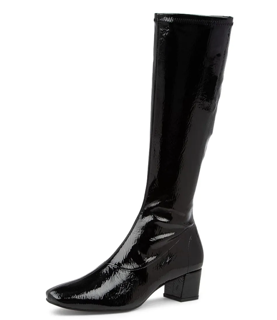 Women DJANGO & JULIETTE Boots<Hayleys Black Patent Pu Knee High Boots