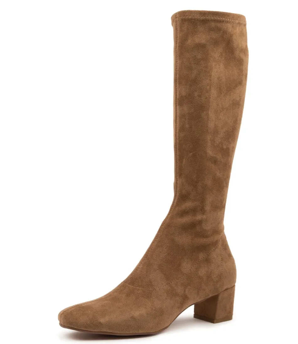 Women DJANGO & JULIETTE Boots<Hayleys Sand Stretch Microsuede