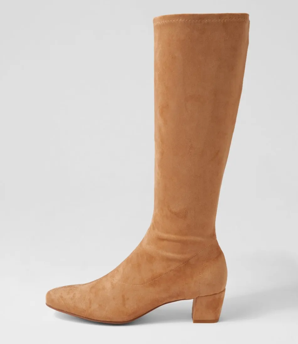 Women DJANGO & JULIETTE Boots<Hayleys Sandy Stretch Microsuede Knee High Boots