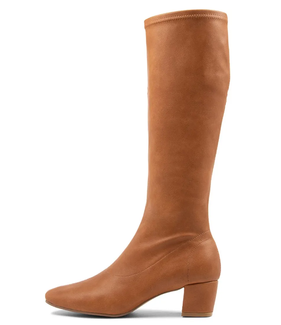 Women DJANGO & JULIETTE Boots<Hayleys Tan Stretch Knee High Boots