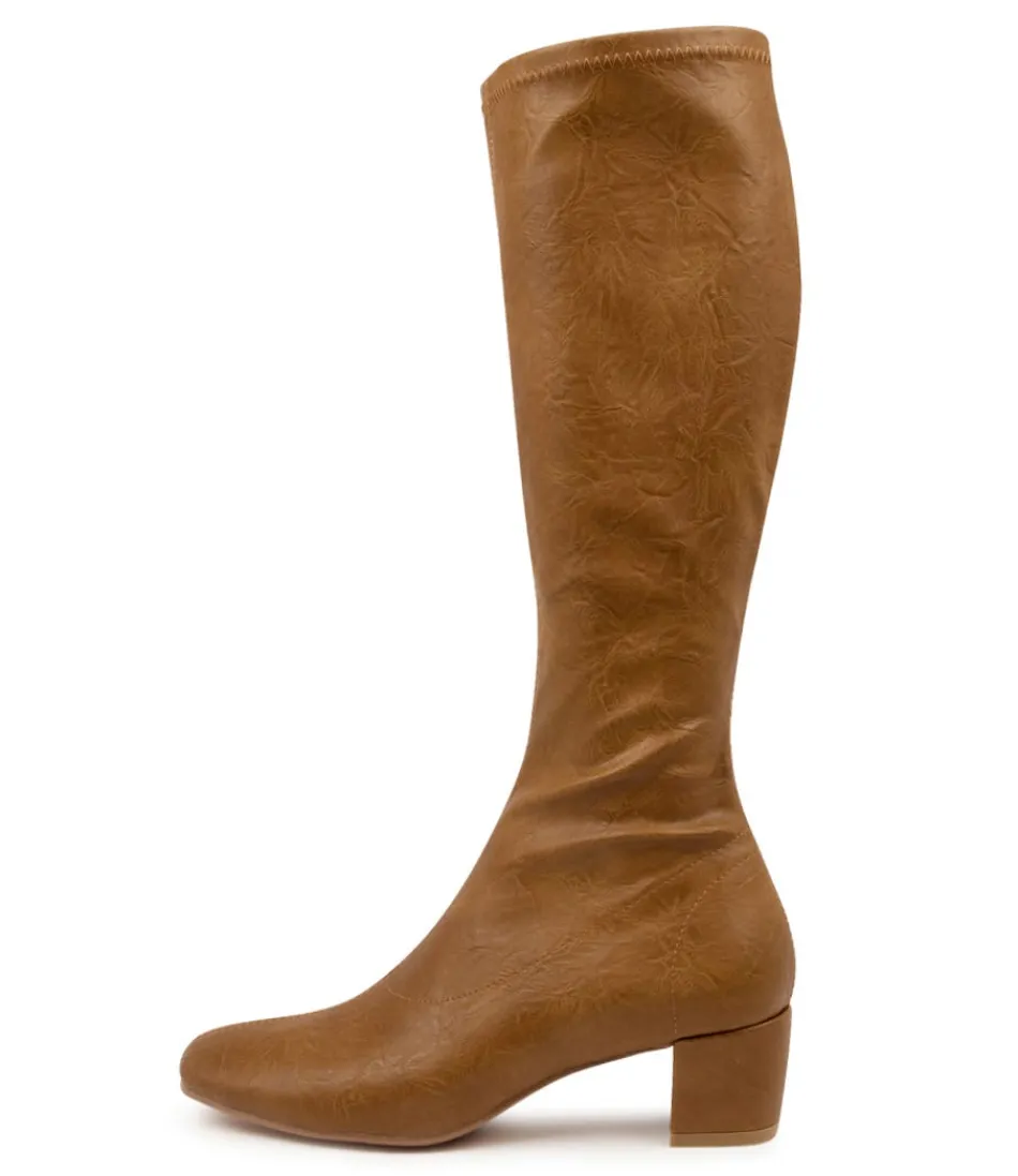 Women DJANGO & JULIETTE Boots<Hayleys Tan Strtch Shrnkn