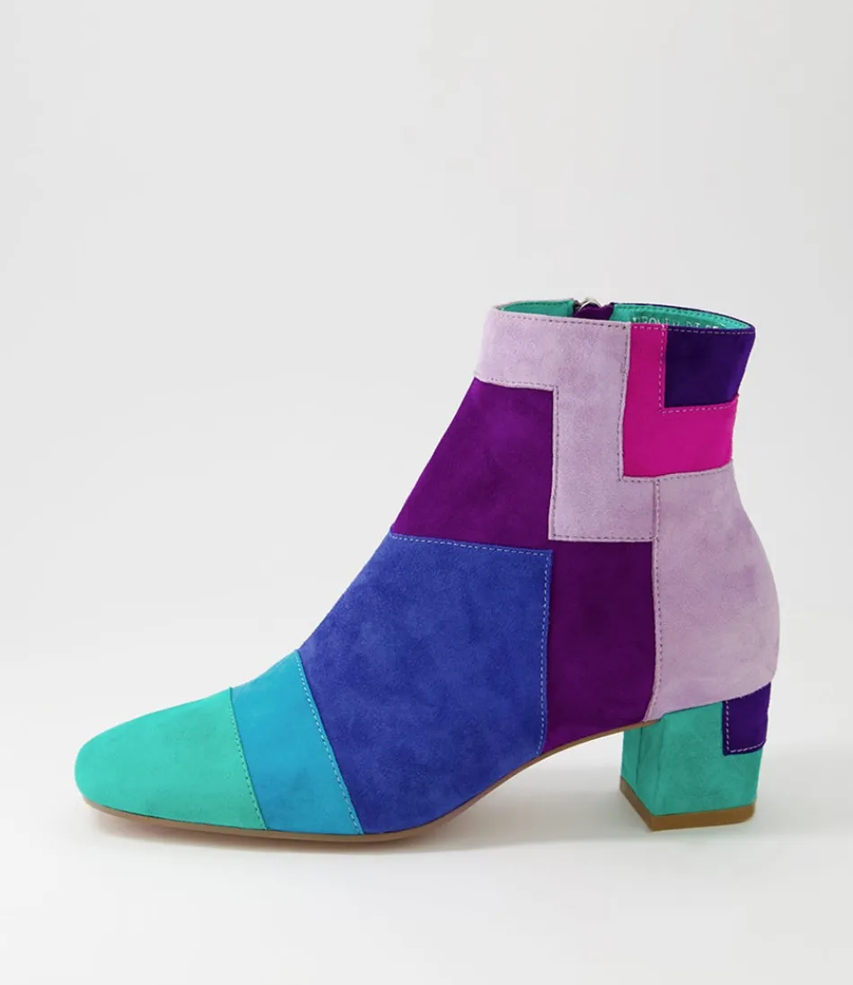 Women DJANGO & JULIETTE Boots<Heoner Purple Multi Ankle Boots