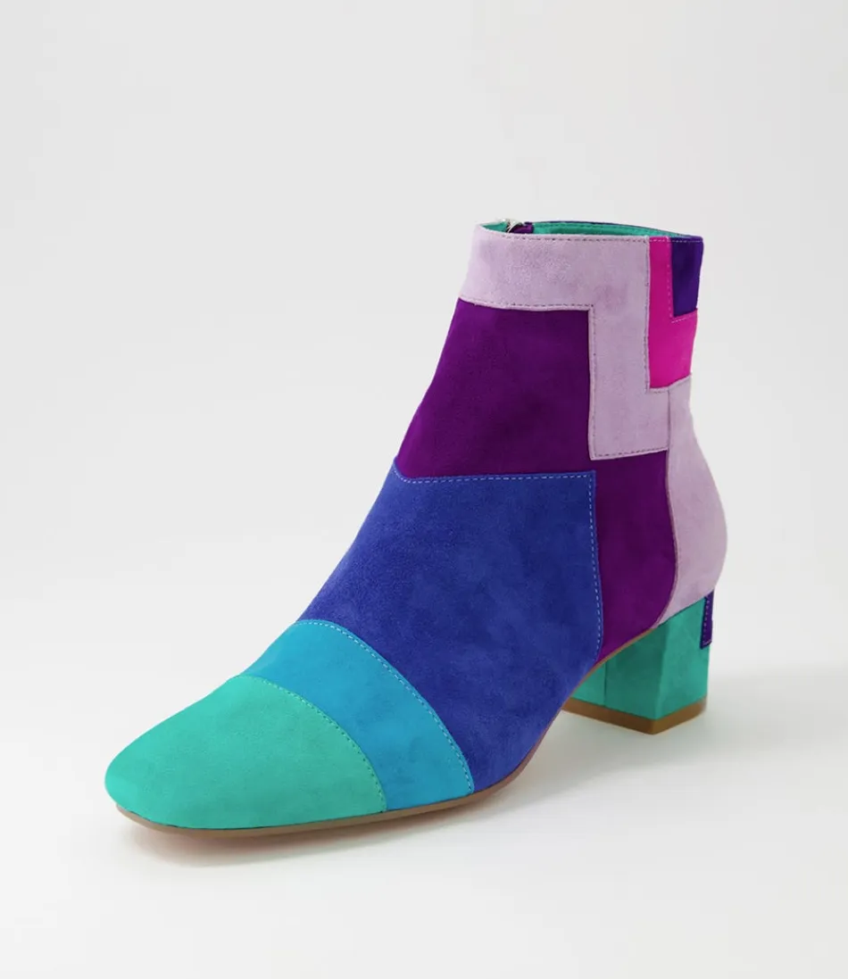 Women DJANGO & JULIETTE Boots<Heoner Purple Multi Ankle Boots