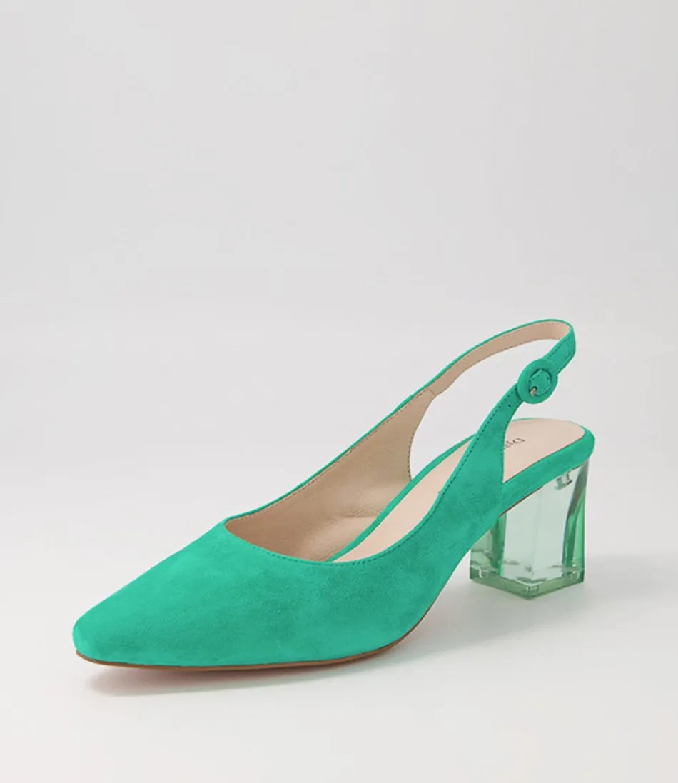 Women DJANGO & JULIETTE Heels<Hinnis Light Emerald Suede Heels