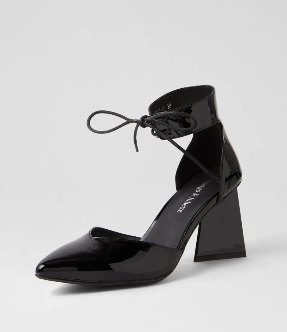 Women DJANGO & JULIETTE Heels<Hitany Black Patent Leather Heels