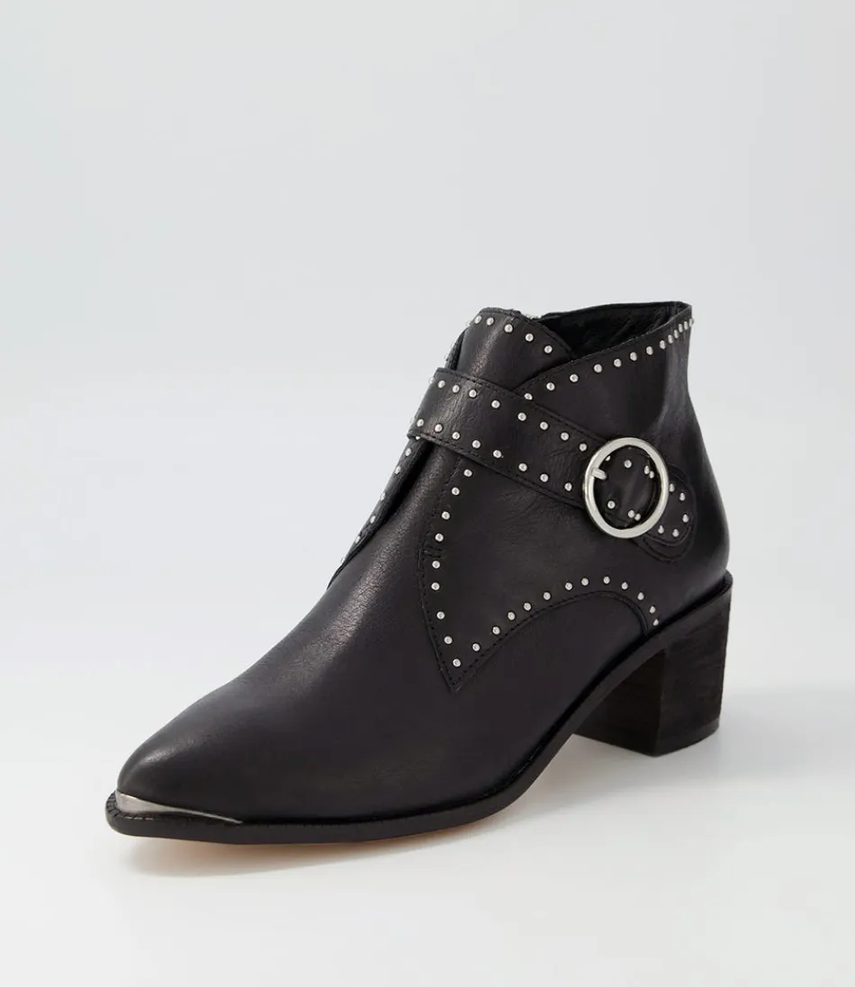 Women DJANGO & JULIETTE Boots<Hommes Black Leather Ankle Boots