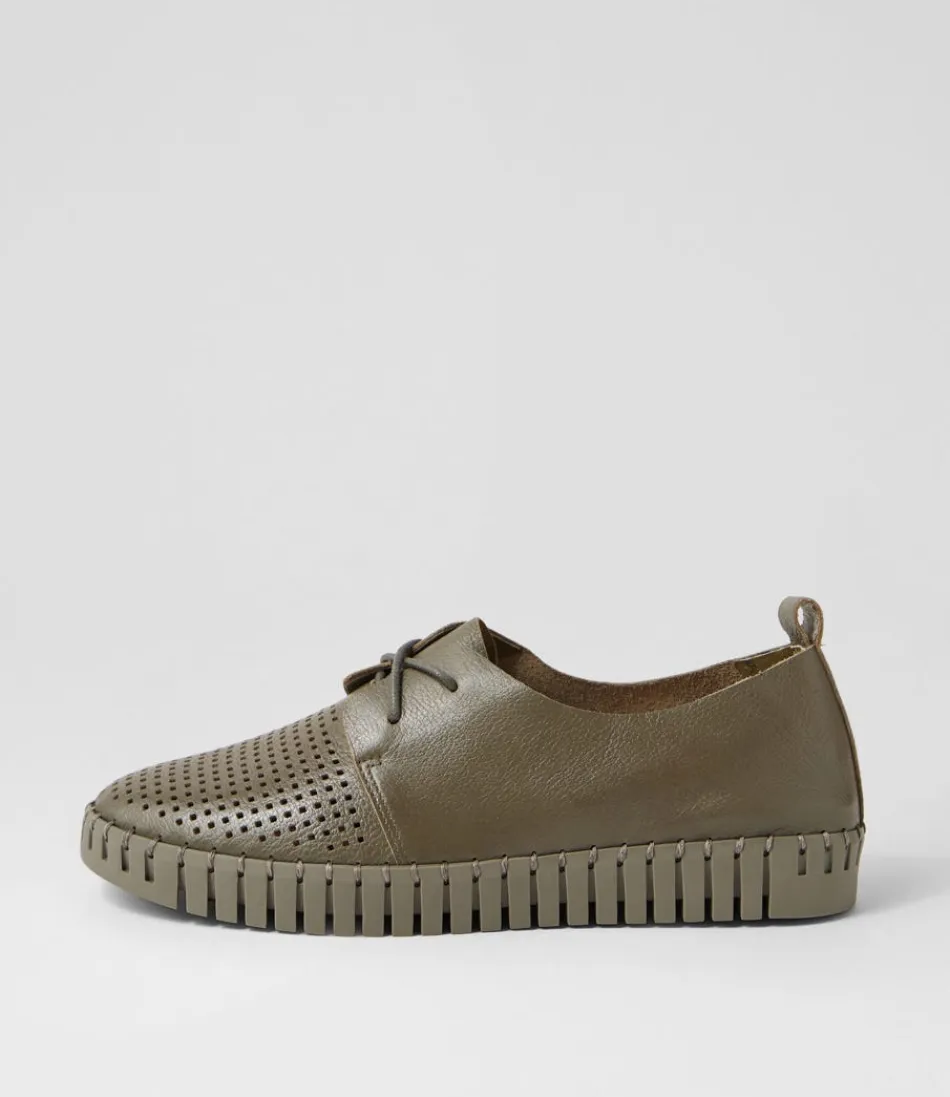 Women DJANGO & JULIETTE Sneakers<Huston Olive Leather Sneakers