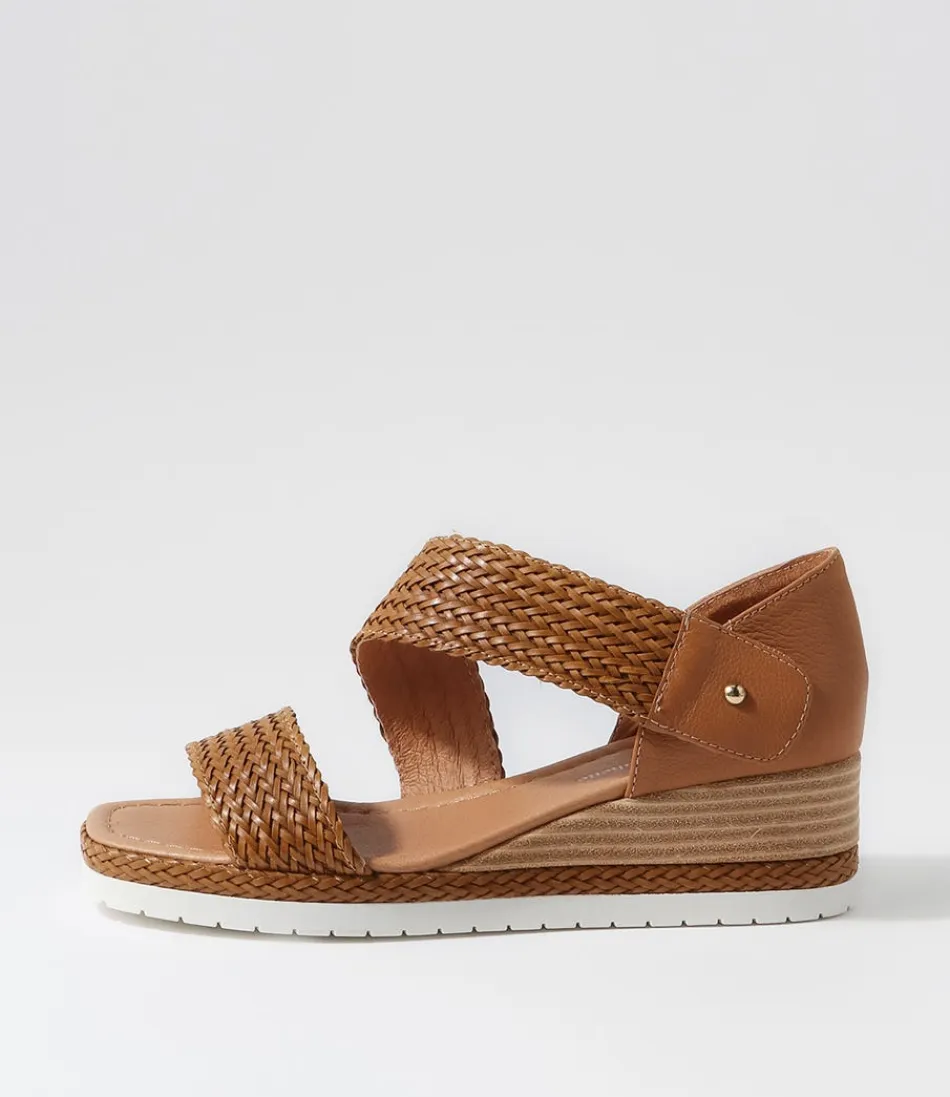 Women DJANGO & JULIETTE Espadrilles<Ide Dark Tan Weave Leather Sandals